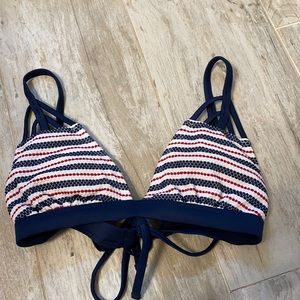 xhileration strappy triangle bikini top